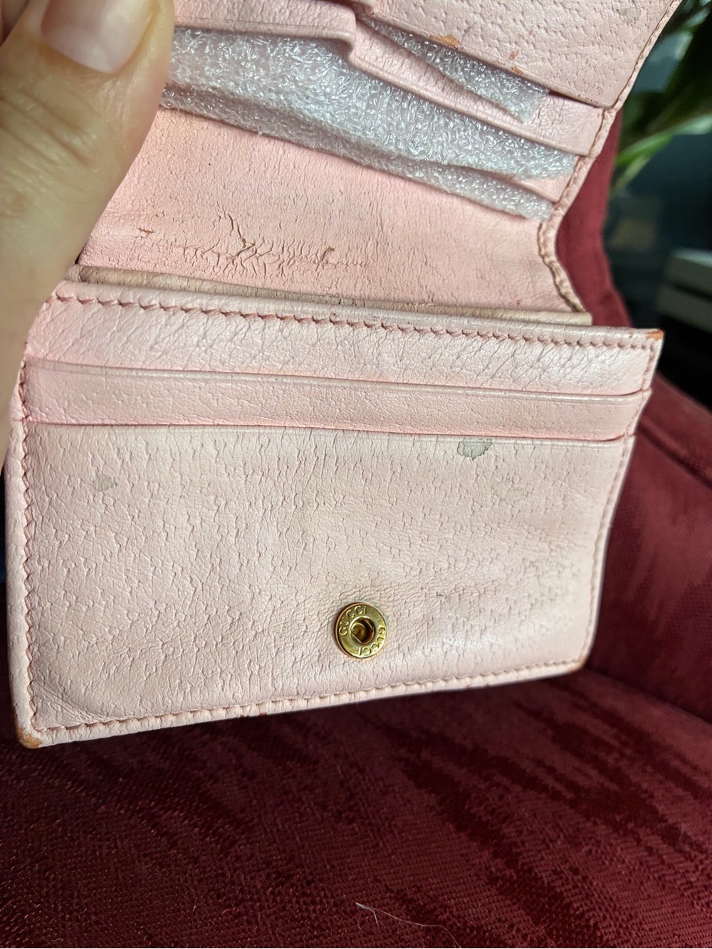 Gucci Floral GG Marmot Canvas Wallet in Pastel Pink and Multicolor - Picture 11 of 16